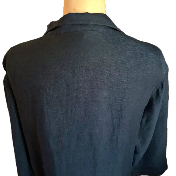 Vintage 90s 00s LIDA BADAY minimalist boxy linen jacket blazer - Picture 8 of 13